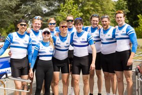 Group photo of the TÜV NORD Maschseeachter team from the 2025 season